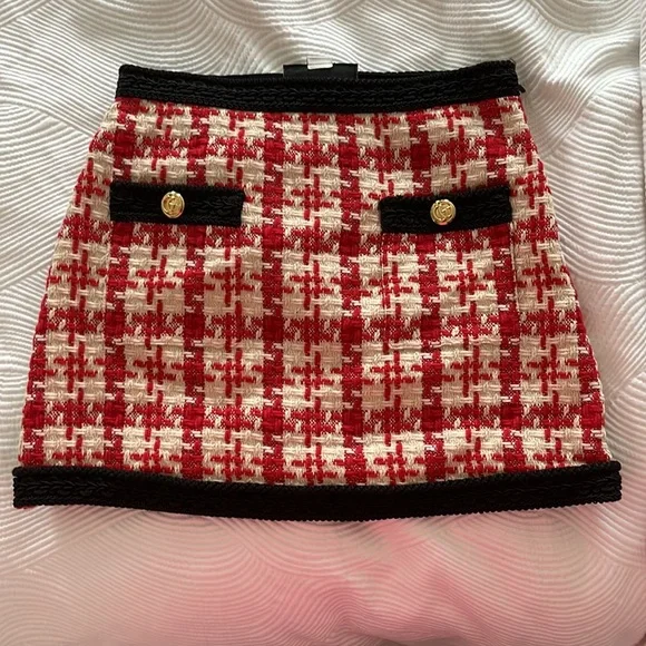 AUTHENTIC GUCCI Houndstooth mini skirt - Picture 2 of 7
